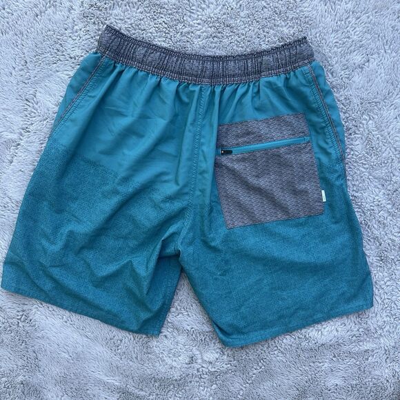 Vuori Men’s Trail Shorts 8” Lined Teal Aqua Blue Size Small Performance READ - Picture 6 of 9
